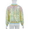 Custom Kids Colorful Sequin Jacket Pastel Glitter Bomber - Image 2