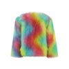 Girls' Dreamy Rainbow Tie-Dye Plush Coat - Image 3