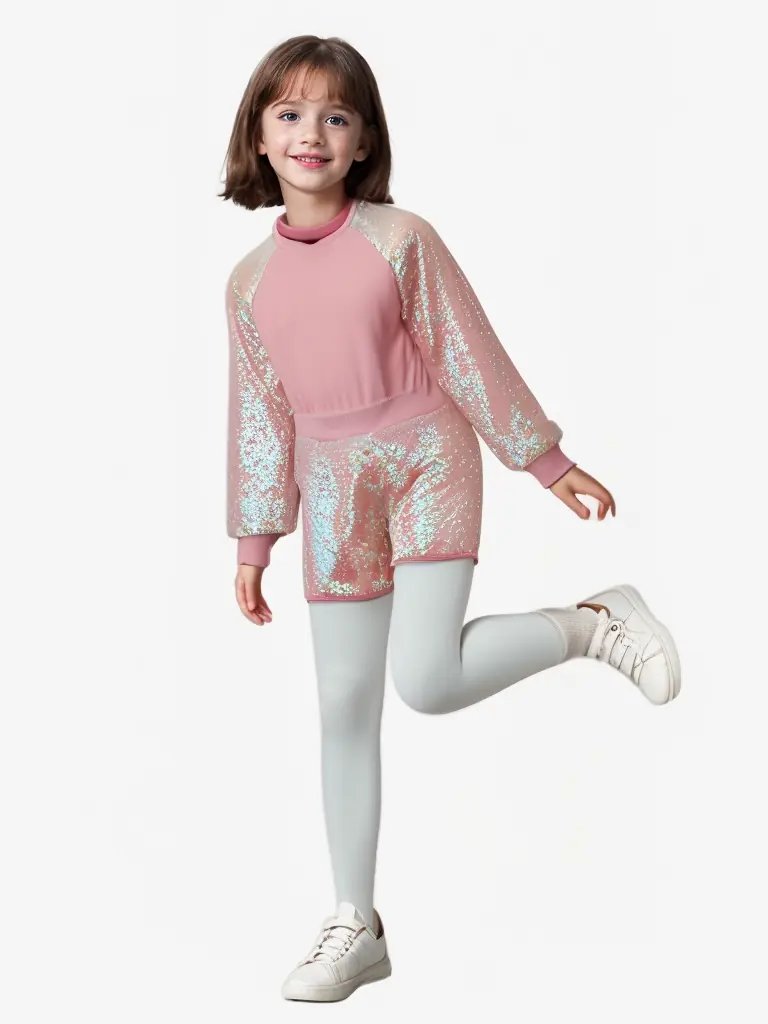 Custom Girls' Sequin Sports Set