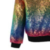 Custom Kids Gradient Sequin Jacket Round Neck Long Sleeve - Image 4