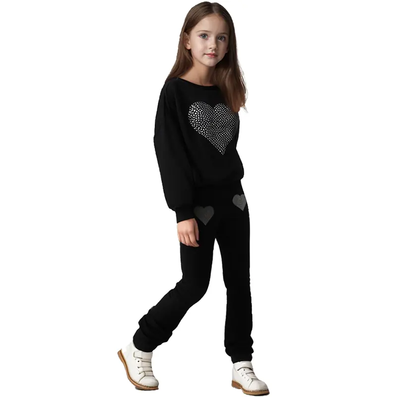 Custom Girls Sweatshirt Flared Pants Fall/Winter Set