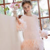 Custom Girls Sequined Tulle Dress Rainbow Color Sleeveless - Image 3