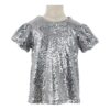 Custom Girls O-Neck sequin T-shirt