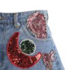 Custom Girls Sequined Tassel Denim Shorts - Image 3