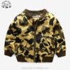Customized Zipper School Uniform Bomber Jacket Boys Kids Jacket Digital Print Camouflage Jacket