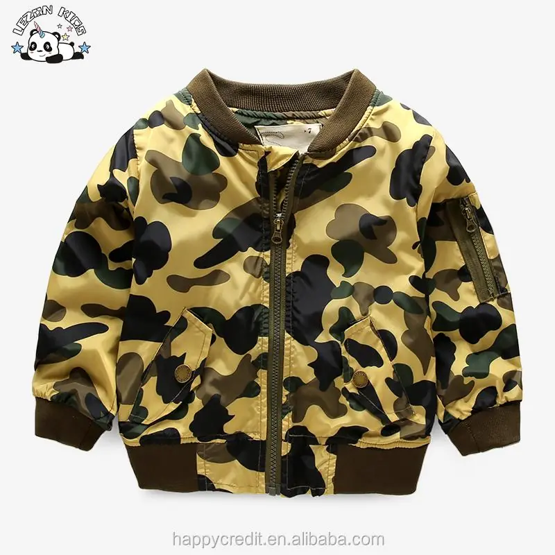 Customized Zipper School Uniform Bomber Jacket Boys Kids Jacket Digital Print Camouflage Jacket