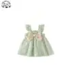 Customizable Wholesale High Quality Cute Flying Sleeve butterfly Pattern Printing Frocks Design Dresses for Kids Girls