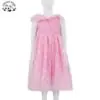 Factory Direct Price Short Sleeve pink Shining Sequin Princess Dress for Girl Party Dress for Girl