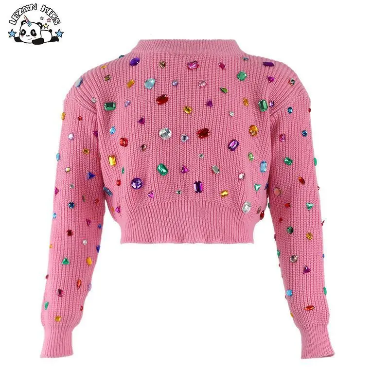 Big Discount Beautiful Colorful Gems Pullover Toddler Girls Hoodies and Sweatshirt for Girls