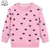 Customize Cotton Fleece Pullover Crew Neck Toddler Girls Hoodies Sweatshirts Sweatshirts