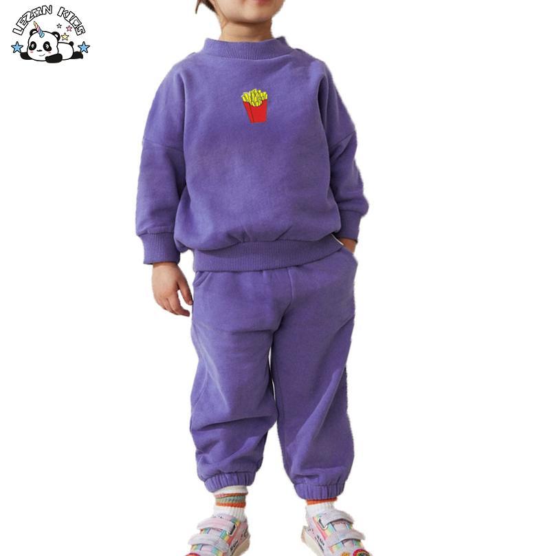Customizable Trendy Crewneck Sweatshirt 2 Piece Set Patchwork Casual Wear Girls Boutique Clothing Sets