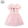 Customizable New Fashion Printed Cartoon Design Baby Girl Dress Boutique Princess Tulle Girls Dress