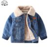 OEM Kids Winter Toddler Denim Jacket Children's Warm Jeans Clothes Kids Winter Coats