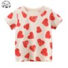 Custom Logo Designed Cotton T-Shirt Kids Short Sleeve Casual Style Girls' Clothing for Festival Mother's Day Toddler