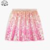 Customizable New Fashion Sweet Dance Daily Skirt Shine Shorts Pink Elegant Skirt Girls Dress