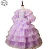 Customizable Wedding Sequin Fairy Frock Puffy Luxury Fancy Birthday Tulle Princess Ball Gown Flower Girls' Dresses for Kids