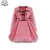 2024 New Spring Girls pink Puff Dress Suit Sweet Little Girl Princess Dress Suit for 4-12T
