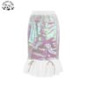 ODM OEM Custom Summer New Style Girls Mermaid Princess Dress Sequined Mesh Girls Fishtail Skirt