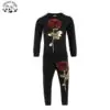 Customized Girls' Clothing Long Sleeve Sequined Flower Hoodie Sets Winter Spring Fall Girls Clothing Sets Wholesale