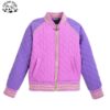 Children Clothing Printing Princess Girls 3D Embroidered Sequined Bomber Reversible Lightweight Cotton Quilted Jacket