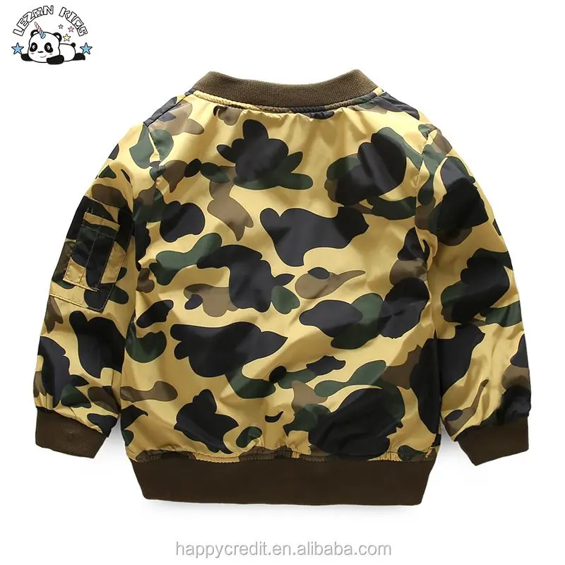 Customized Zipper School Uniform Bomber Jacket Boys Kids Jacket Digital Print Camouflage Jacket - Image 2