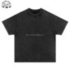Customizable Summer New Design Vintage Custom Patch Mineral Black Acid Washed Kids Boy T Shirt - Image 2