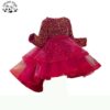 Custom Long Sleeved Trailing Sequins Mesh Poncho Girls Evening Dresses for Party Wear - Image 2
