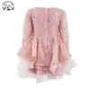 Sequins Mesh Girls Tutu Dress Princess Vintage Long Sleeve Wedding Party Birthday Tutu Dress - Image 2