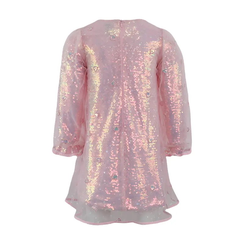 Custom Pink - toned Dreamy Sequin Dress for Girls