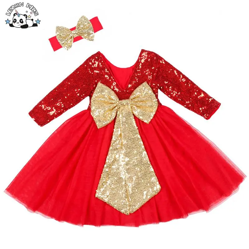 High Quality Custom Latest Design Colorful Sparkle Children Clothing Princess Dress for Girls - Image 2