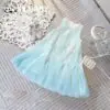 Customizable Hot Selling Mesh Embroidery Tassel Children Clothes Pearl Tank Top Super Fairy Sequin Girls Dress - Image 2