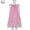 Factory Direct Price Short Sleeve pink Shining Sequin Princess Dress for Girl Party Dress for Girl - Image 2
