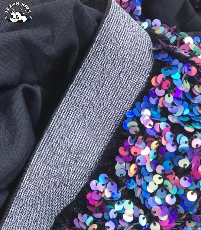 Customizable Girls Performance Dressing Girls Colorful Sequin Clothing Fashion Girls Sequin Skirt - Image 2