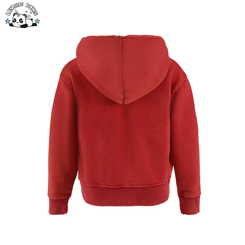 Custom Solid Color Casual Long Sleeve Sweatshirts Boys Zip up Hoodies for 2-14 Years - Image 2