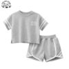 Customizable Wholesale High Quality Number Printing Sport Summer Little Clothing Sets 2pcs Girl Outfit Set - Image 2