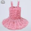 Customizable High Quality Summer Princess Cake Girl Dress Sweet Striped Sleeveless Tutu Girl Dress - Image 2