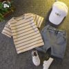 Customizable Baby Boys Short Sleeve T-shirt Tops&amp Pants Outfit 2pcs Set Casual Clothes Sets - Image 2