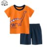 Customizable Summer Baby Boys Suit T-shirt&Short Two-piece Set Cotton Breathable Boy's Clothing - Image 2