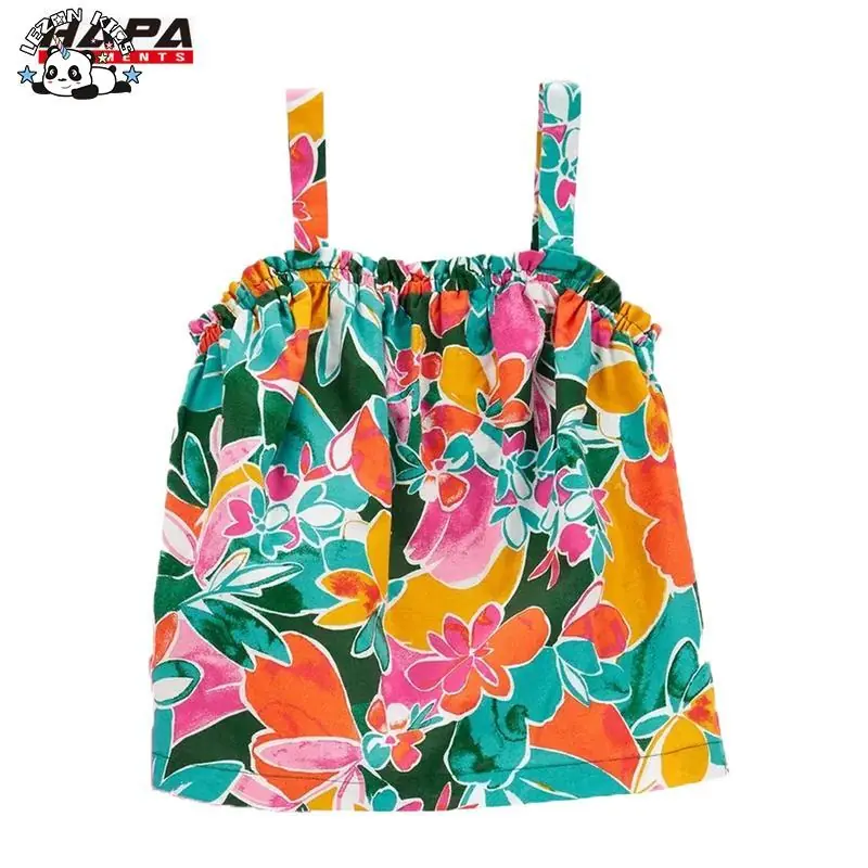 Customizable High Quality Short Legging Set Colorful Top Little Girls Summer Clothing Sets for Holiday