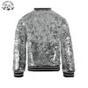 Custom Gradient Zipper Coat Fashion Sequins Girl's Baseball Bomber Girls Sequin Jacket - Image 2