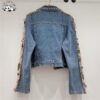 Customization European Rivet Decoration Colorful Gems Denim Jacket Kids Sequin Jean Jacket - Image 2