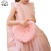 ODM Customized Logo Pink Tulle Dress Girls Sleeveless Ruffled Layered Formal Party Dress - Image 2