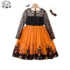 Customizable New Arrivals Colorful Long Sleeves Girls Dress Soft Cotton Halloween Costume Kids Dress - Image 2