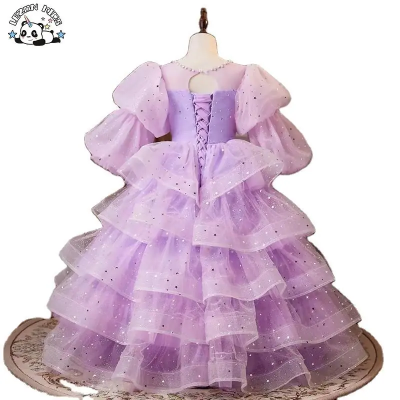 Customizable Wedding Sequin Fairy Frock Puffy Luxury Fancy Birthday Tulle Princess Ball Gown Flower Girls' Dresses for Kids - Image 2