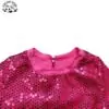 Beaded Suit for Girls Sequined Short Sleeves Top Casual Wide-leg Pants Lace-up Girls Clothing Set - Image 2