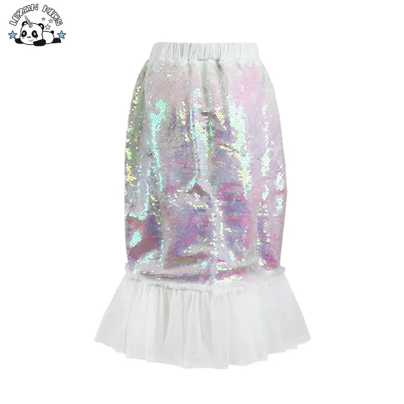 ODM OEM Custom Summer New Style Girls Mermaid Princess Dress Sequined Mesh Girls Fishtail Skirt - Image 2