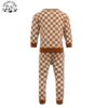 OEM Customizable Wholesale Boys Girls Checkered Baby Clothing Set Long Sleeve Retro Outfit Clothes - Image 2