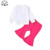 OEM Customizable LOGO Letter Printing Casual 2pcs Little Girls Clothing Sets for Mother's Day - Image 2