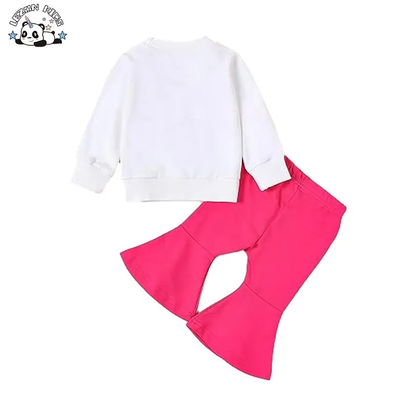 OEM Customizable LOGO Letter Printing Casual 2pcs Little Girls Clothing Sets for Mother's Day - Image 2