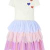 Customizable New Spring Customized Sequined Embroidery Unicorn Heart Layers Summer Tulle Girls Dresses - Image 2